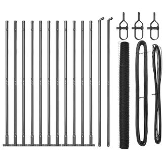 Berkfield Home Hexagon Fence Grey 1.6x25 m Steel