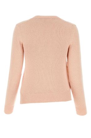 Jil Sander Womens Light Pink Cotton Blend Sweater Rose Maglieria