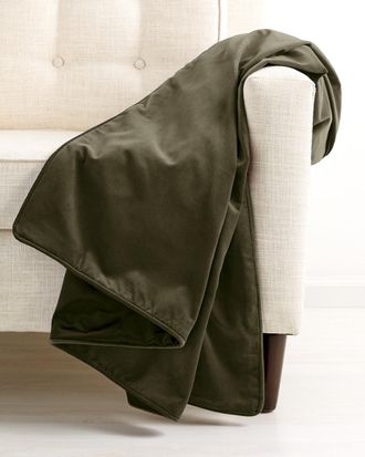 Montague & Capulet Cotton Velvet Piped Edge Throw