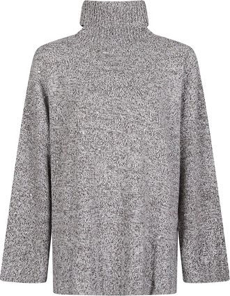 Pinko Grey Dresda Turtle Neck Polyamide-Blend Turtleneck