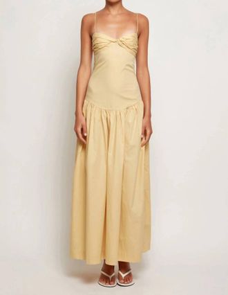 S/W/F Fitted Midi Dress In Honey Cream