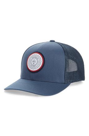 Travis Mathew The Patch Trucker Hat in Dark Blue at Nordstrom