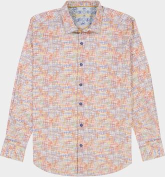 Robert Graham Mens Antalya Cotton-Stretch Sport Shirt