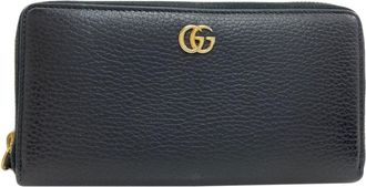 Gucci Black Leather Long Wallet (Bi-Fold) (Pre-Owned)