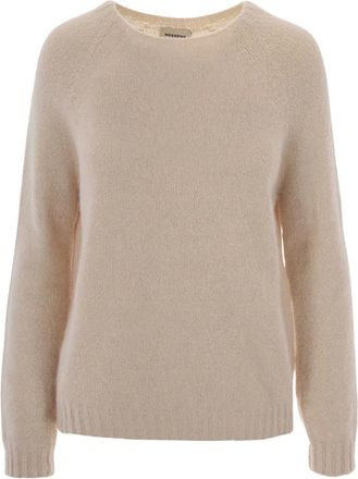 Max Mara Truien & Vesten, Dames, Beige, XS, Ghiacci Ronde Hals Gebreid