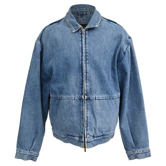 Fear of God Fear of God Essentials Zip-Up Denim Jacket in Blue Cotton