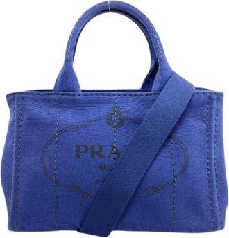 Prada Pre-owned Tote Bags, female, Blue, Size: ONE SIZE Pre-owned Vintage Tote Bag