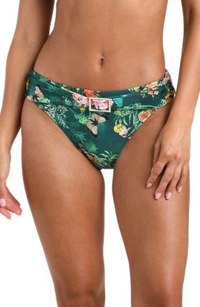 L'agence Miya Bikini Bottoms in Green Multi at Nordstrom, Size X-Small