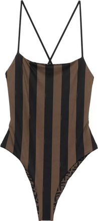 Fendi Omkeerbaar badpak met patroon - Bruin