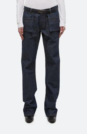 Helmut Lang Utility Straight Leg Jeans in Raw Indgo at Nordstrom Rack, Size 25
