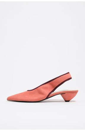 Bimba & Lola Suede Slingback Shoe With Low Heel in Salmon at Nordstrom, Size 35