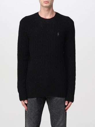 Polo Ralph Lauren Crewneck Jumper in Wool and Cashmere with Embroidered Pony Logo