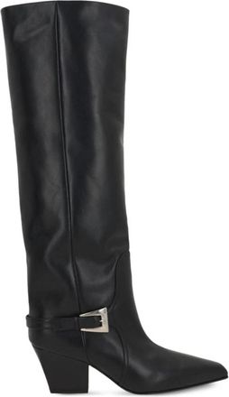 PARIS TEXAS Jane Buckle Laarzen - Dames - Cowboylaarzen - Zwart - 38 EU - Leer - Schoenen