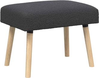 vidaXL Banco Liso Gris Oscuro 60 X 40 X 45 Cm Boucl&eacute; Vidaxl