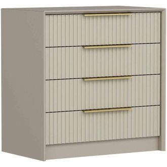 Dmora Cassettiera Seginus, Settimino multiuso, Com&ograve; camera da letto, Mobile con cassetti, 72x45 h77 cm, Cemento - Dmora