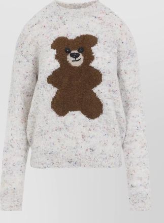 Moschino boucl&eacute; knit bear sweater
