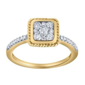 LuvMyJewelry Caelina 0.50 Ct 10K Gold Diamond Ring in 10K Yellow Gold at Nordstrom, Size 6.5