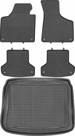 OEM Juego De Alfombrillas De Goma Para Audi A3 Ii 8p Sportback (2003-2013) + Alfombrilla Para El Maletero
