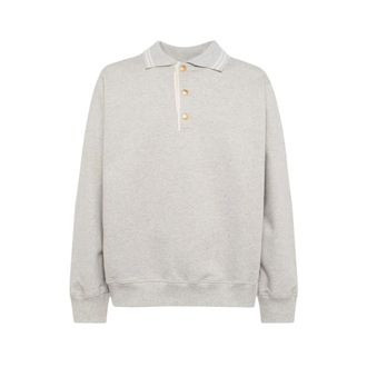 Drôle de Monsieur Polo Shirts, male, Gray, Size: L Micro-Fleece Cotton Polo Shirt