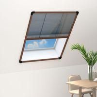 OEM Mosquitera Plisada Para Ventanas, Aluminio, Marr&oacute;n, 60 X 80 Cm - Crezuo