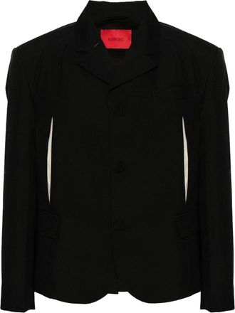 Kusikohc Incission blazer - unisex - Polyester/Wool/Cotton - S - Black