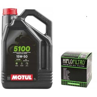 OEM Aceite Motul 5100 15w50 4l + Filtro De Aceite Hiflo Hf164 Bmw R 1200 Gs R Rt K1600