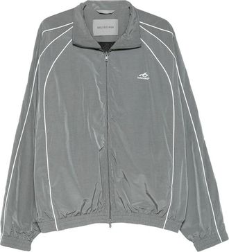 Balenciaga Piping-detail Logo-print Jacket