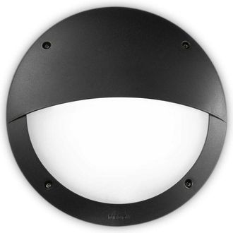 Ideal Lux Ideal Lux - Lucia - 1 Luz De Pared De Empotrar Para Exterior Con Semidifusor Negro Ip66, E27