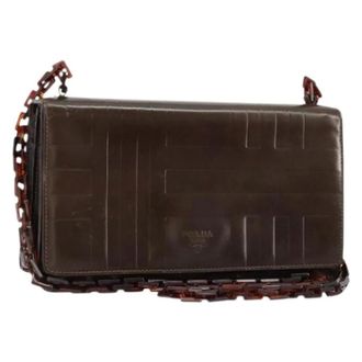 Prada Pre-owned Cross Body Bags, female, Brown, Size: ONE SIZE Pre-owned Vintage Shoulder Bag