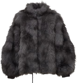 s.w.o.r.d Short Zip Drawstring Fake Fur Jacket