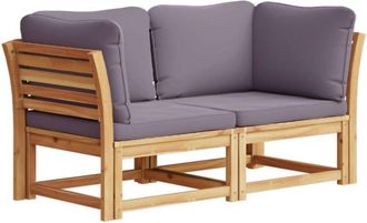 vidaXL Vidaxl - Sof&aacute; De Jard&iacute;n 2 Plazas Con Cojines Madera Maciza De Acacia