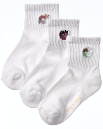 Ted Baker Set Of 3 Quarter Crew Sock