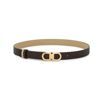 Ferragamo Belts, female, Brown, Size: 80 CM Gancini Reversible Belt