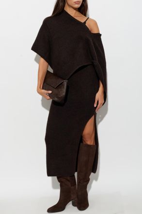 Gestuz Set Gzalpha: Dress, Poncho, Womens, Brown