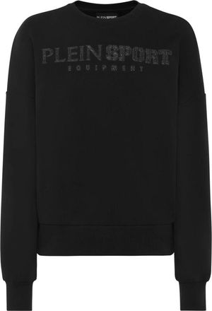 Plein Sport Jogging Sweatshirt LS - Dames - Sportshirts - Zwart - XS - Katoen - Fitness