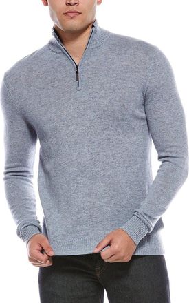 Quinn Cashmere 1/4-Zip Mock Neck Sweater