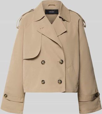 Vero Moda Boxy Fit Trenchcoat mit doppelreihiger Knopfleiste Modell CHLOE in Hellbraun, Gr&ouml;&szlig;e XL