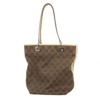 Gucci Brown Canvas Tote Bag (Pre-Owned)