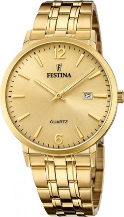 Festina F20513-3 Mens Classic Watch - Gold - One Size