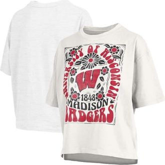 Pressbox Womens Pressbox White Wisconsin Badgers Harmony Oversized Slub T-Shirt at Nordstrom, Size Small