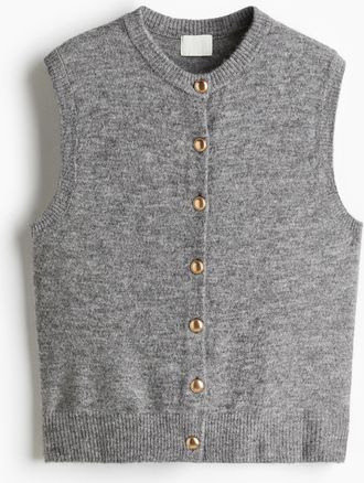 H&M Gilet aus Feinstrick - Grau