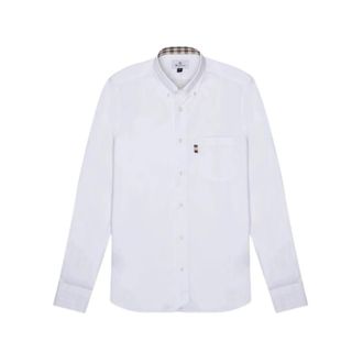 Aquascutum Oxford Overhemd met Zak - Heren - Casual Overhemden - Wit - M - Katoen - Overhemden