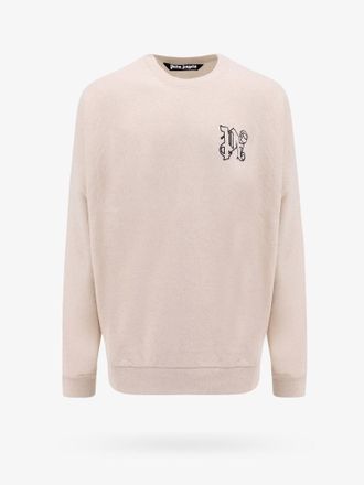 Palm Angels Felpa in cotone e lino con monogramma ricamato - PALM ANGELS - gender_Man