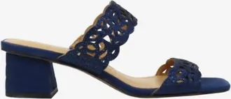 J. Rene&eacute; Womens Keetana Slip On Sandals In Navy Satin/stones