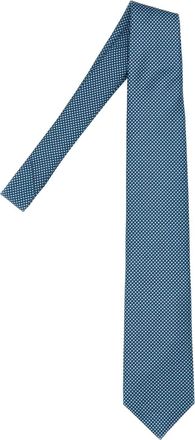 Brioni Geometric Silk Necktie - Blue