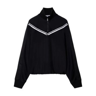 Off-white Zip-throughs, female, Black, Size: S Sporty Sweatshirt