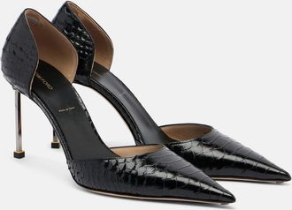 Tom Ford Spire snake-effect leather pumps