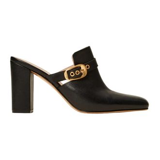Twinset Leren Mules met Gesp - Dames - Muiltjes - Zwart - 36 EU - Leer - Schoenen