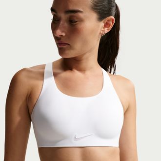 Nike Womens Rival Ultrahigh-Support Padded Sports Bra in White | FQ7387-100