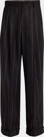 Dolce & Gabbana Mens Pleated Pinstripe Pants